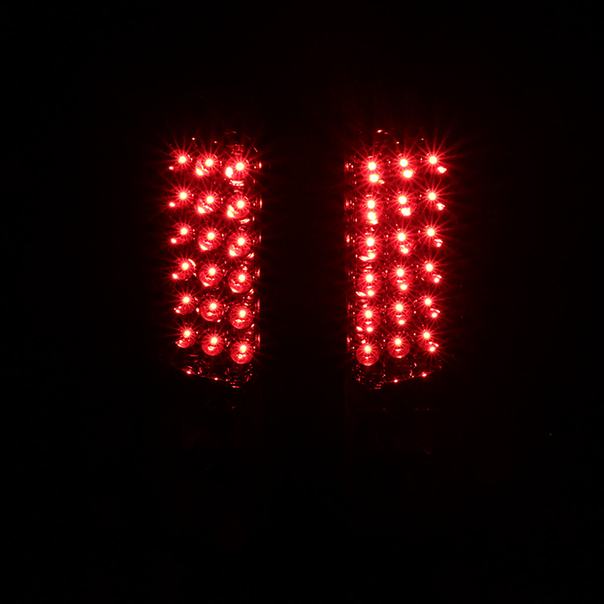 2003-2006 Chevrolet Silverado LED Tail Lights (Chrome Housing/Red Clear Lens)
