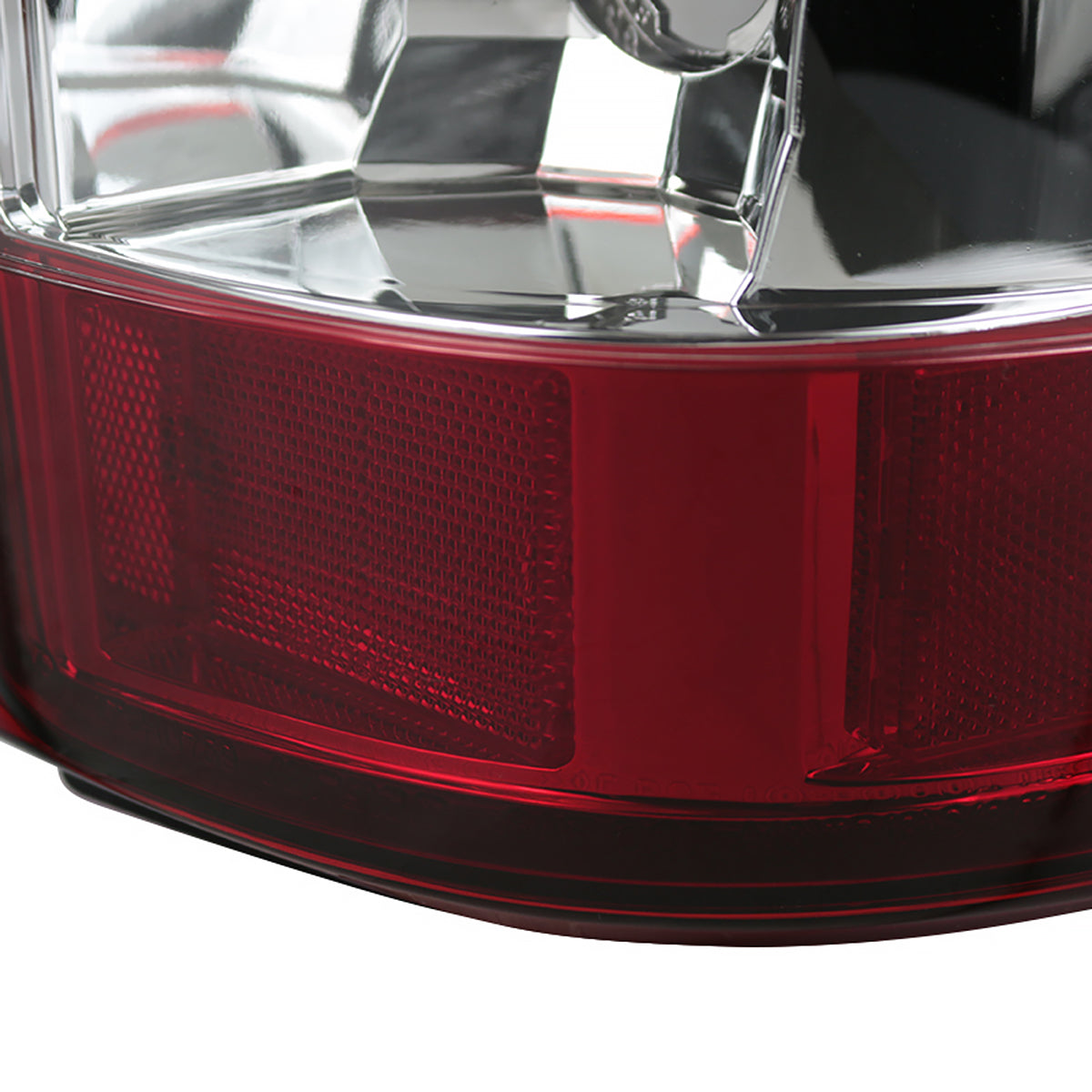 2003-2006 Chevrolet Silverado LED Tail Lights (Chrome Housing/Red Clear Lens)