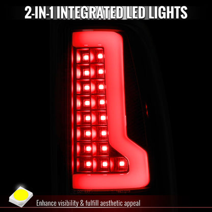 2003-2006 Chevrolet Silverado 1500 2500 3500 LED Bar Tail Lights (Black Housing / Smoked Lens)