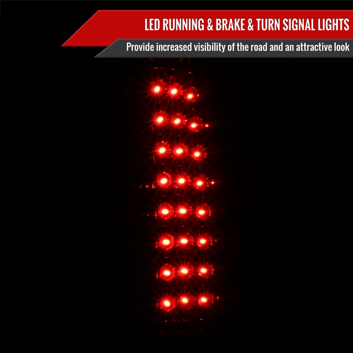 2007-2014 Chevrolet Silverado LED Tail Lights - OZ (Chrome Housing/Smoked Lens)