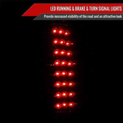 2007-2014 Chevrolet Silverado LED Tail Lights - OZ (Chrome Housing/Smoked Lens)
