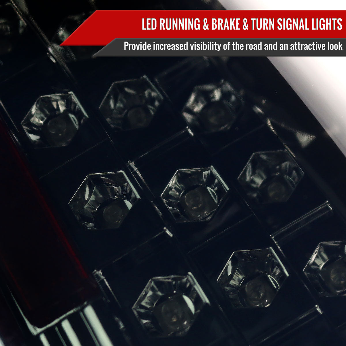 2007-2014 Chevrolet Silverado LED Tail Lights - OZ (Chrome Housing/Smoked Lens)