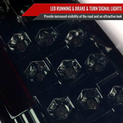 2007-2014 Chevrolet Silverado LED Tail Lights - OZ (Chrome Housing/Smoked Lens)