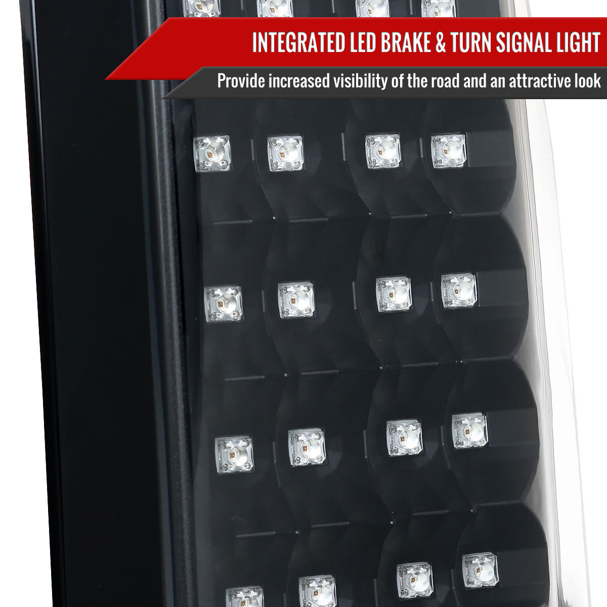 2007-2014 Chevrolet Silverado V2 LED Tail Lights (Matte Black Housing/Clear Lens)