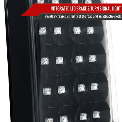 2007-2014 Chevrolet Silverado V2 LED Tail Lights (Matte Black Housing/Clear Lens)
