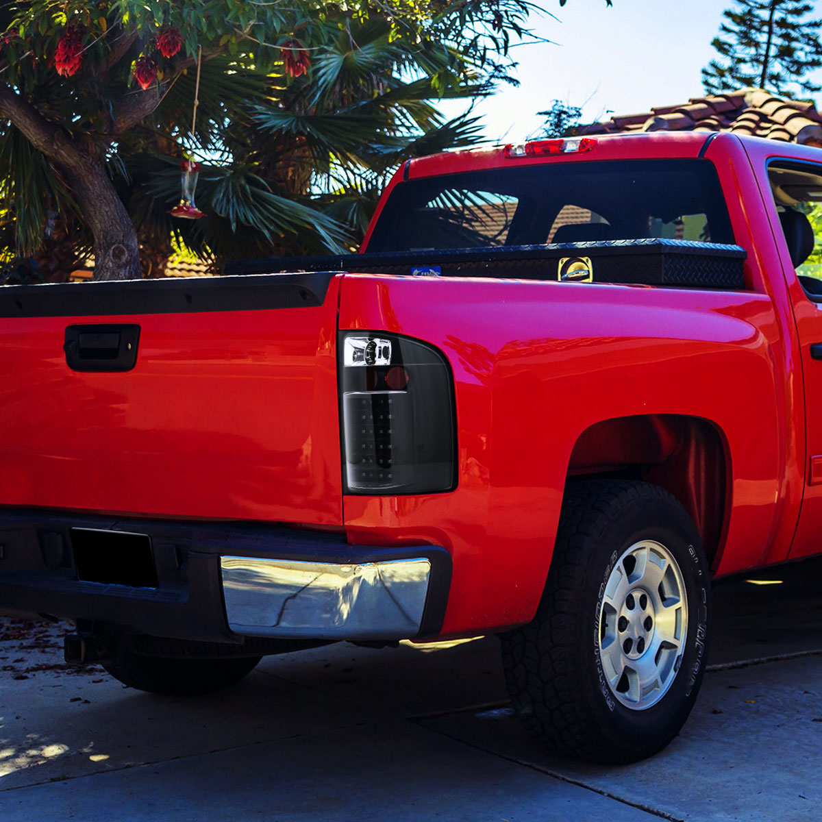 2007-2014 Chevrolet Silverado V2 LED Tail Lights (Matte Black Housing/Clear Lens)