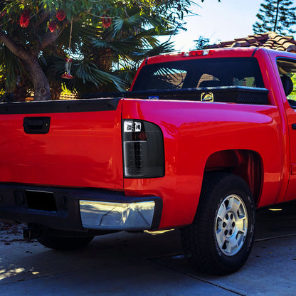2007-2014 Chevrolet Silverado V2 LED Tail Lights (Matte Black Housing/Clear Lens)