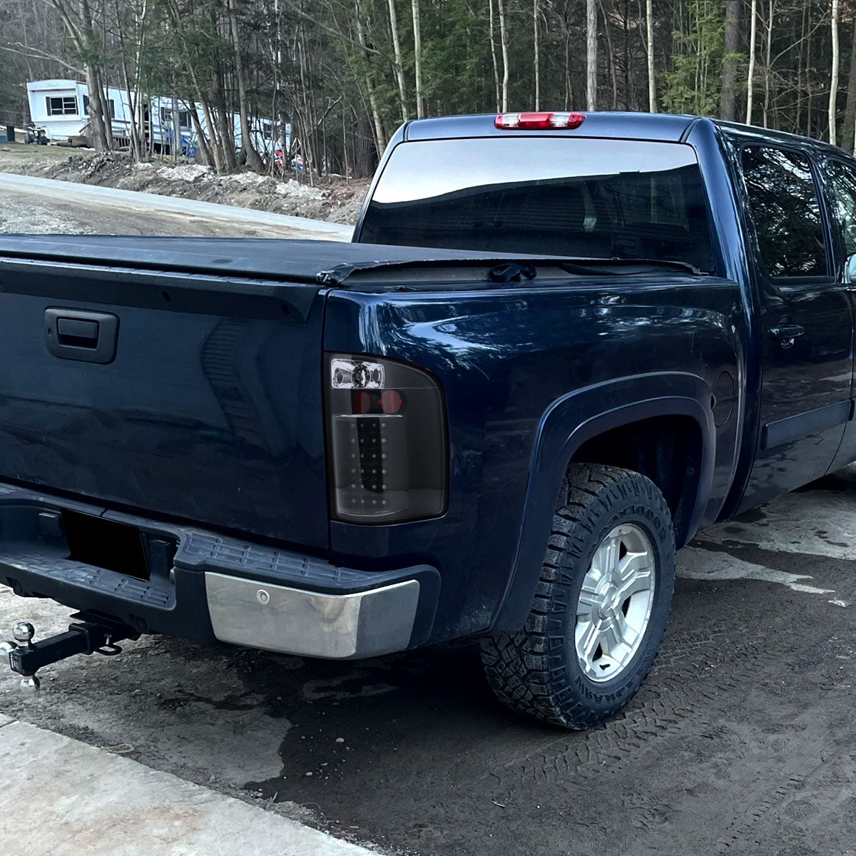 2007-2014 Chevrolet Silverado V2 LED Tail Lights (Matte Black Housing/Clear Lens)