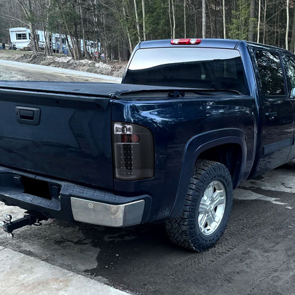 2007-2014 Chevrolet Silverado V2 LED Tail Lights (Matte Black Housing/Clear Lens)