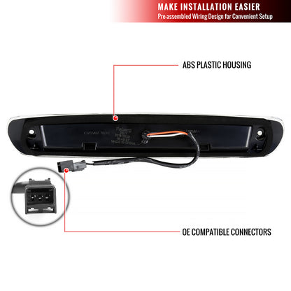 2007-2012 Chevrolet Silverado/ GMC Sierra LED 3rd Brake Light (Chrome Housing/Clear Lens)
