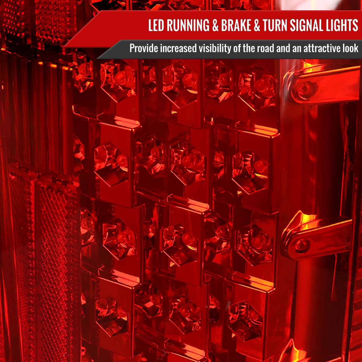 2007-2014 Chevrolet Silverado LED Tail Lights - OZ (Chrome Housing/Red Lens)