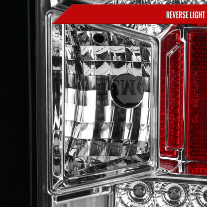 2014-2019 Chevrolet Silverado 1500/ 2015-2019 Silverado 2500HD 3500HD GMC Sierra 3500HD LED Tail Lights (Chrome Housing/Clear Lens)