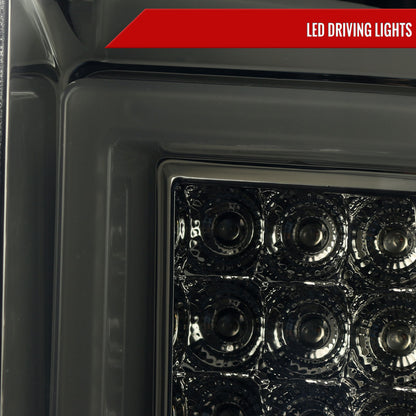 2014-2019 Chevrolet Silverado 1500/ 2015-2019 Silverado 2500HD 3500HD GMC Sierra 3500HD LED Tail Lights (Chrome Housing/Smoked Lens)