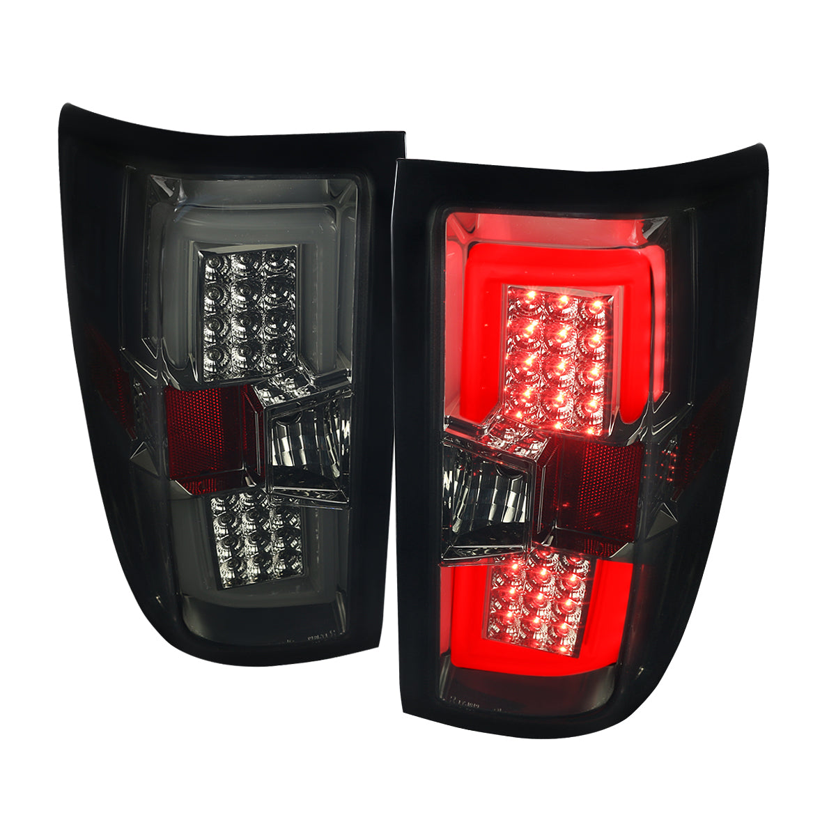 2014-2019 Chevrolet Silverado 1500/ 2015-2019 Silverado 2500HD 3500HD GMC Sierra 3500HD LED Tail Lights (Chrome Housing/Smoked Lens)