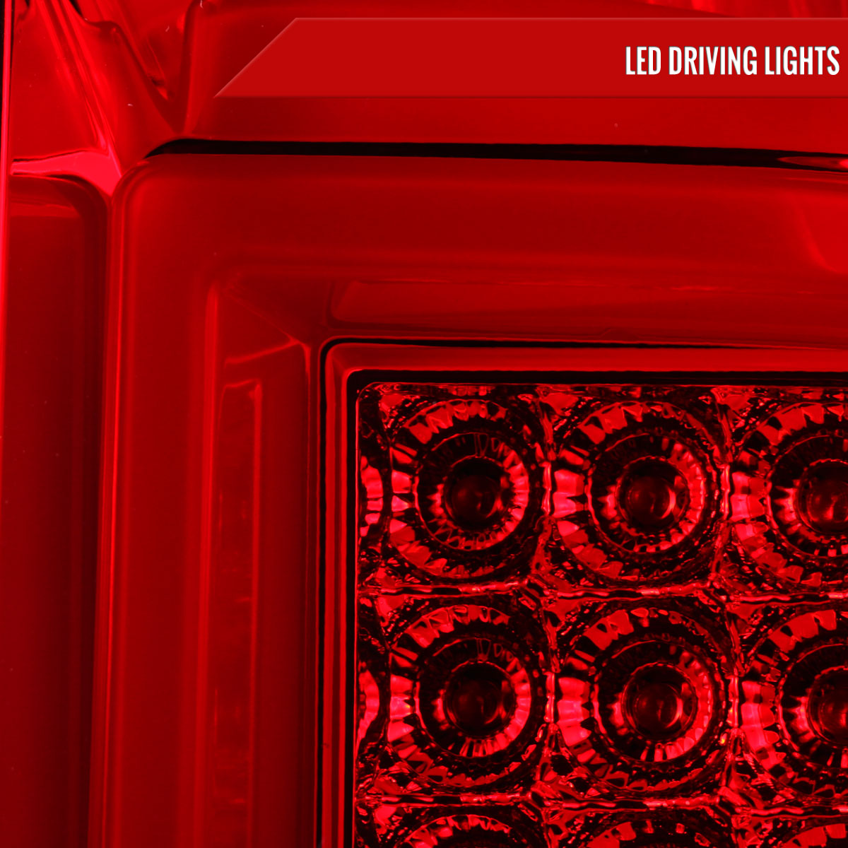 2014-2019 Chevrolet Silverado 1500/ 2015-2019 Silverado 2500HD 3500HD GMC Sierra 3500HD LED Tail Lights (Chrome Housing/Red Lens)