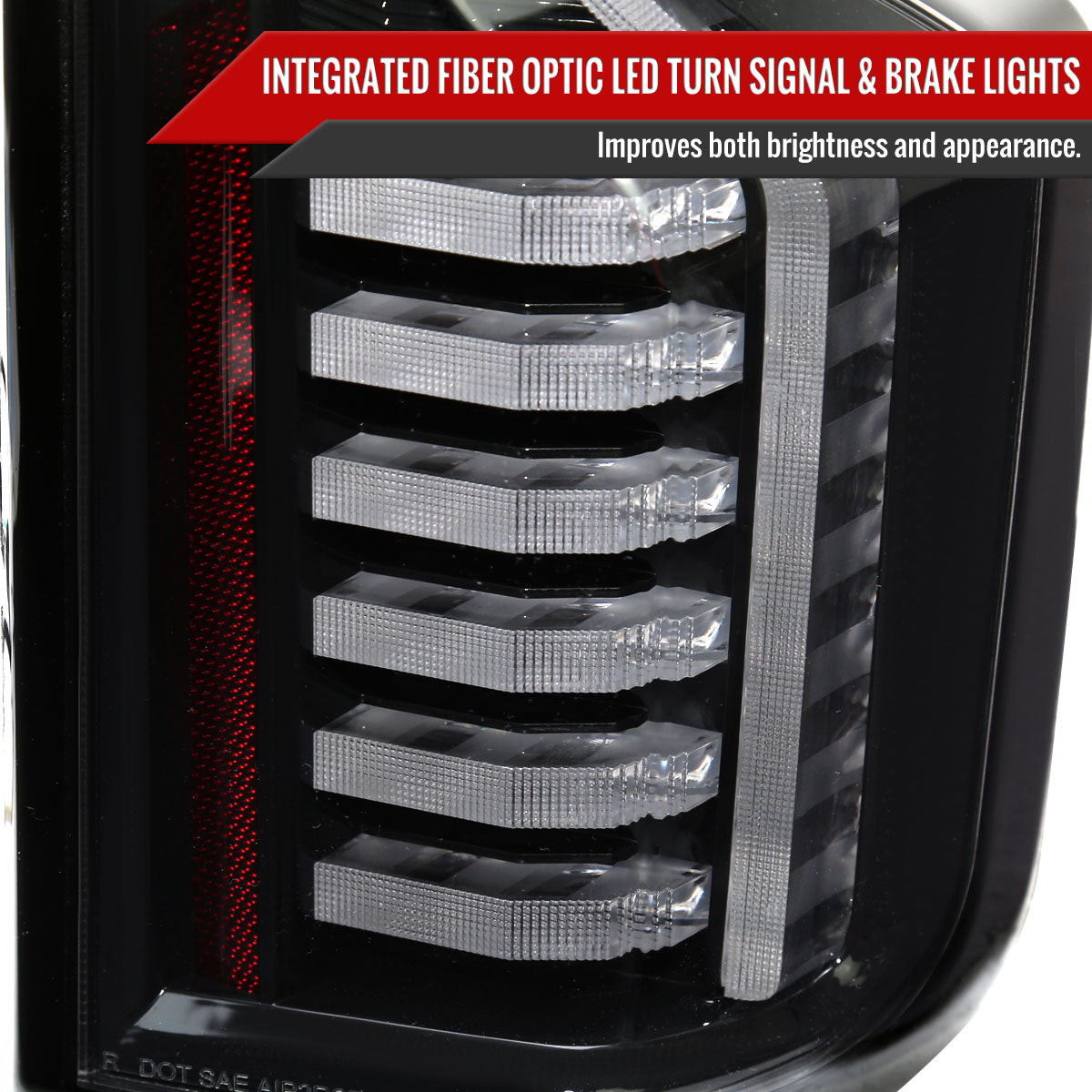 2019-2026 Chevrolet Silverado 1500 / 2020-2023 Silverado 2500HD/3500HD LED Tail Lights (Matte Black Housing/Clear Lens)