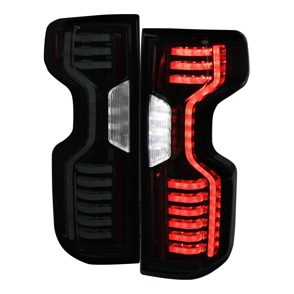2019-2026 Chevrolet Silverado 1500 / 2020-2023 Silverado 2500HD/3500HD LED Tail Lights (Matte Black Housing/Smoked Lens)