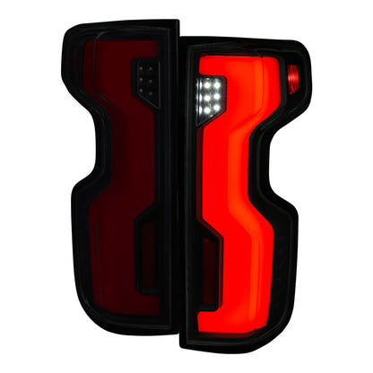 2019-2026 Chevrolet Silverado 1500 / 2020-2023 Silverado 2500HD/3500HD Full LED Switchback Sequential Tail Lights (Black Housing / Smoked Lens)