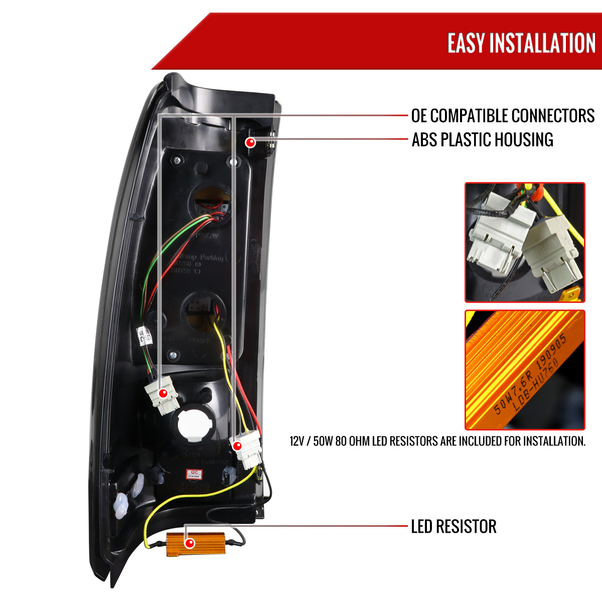 1999-2002 Chevrolet Silverado/ 1999-2006 GMC Sierra LED Tail Lights - G2 (Glossy Black Housing/Smoked Lens)