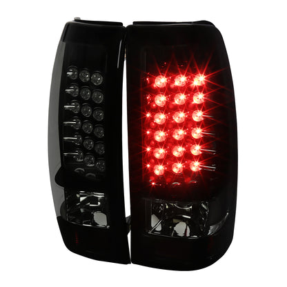 1999-2002 Chevrolet Silverado/ 1999-2006 GMC Sierra LED Tail Lights (Glossy Black Housing/Smoked Lens)