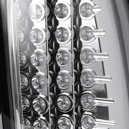 1999-2002 Chevrolet Silverado/ 1999-2006 GMC Sierra LED Tail Lights (Chrome Housing/Clear Lens)