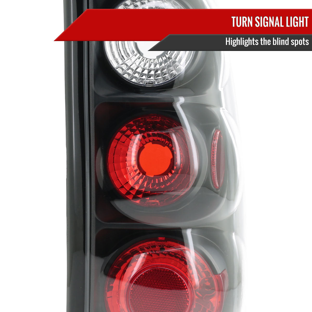 1999-2002 Chevrolet Silverado/ 1999-2006 GMC Sierra Tail Lights (Matte Black Housing/Clear Lens)