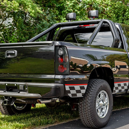 1999-2002 Chevrolet Silverado/ 1999-2006 GMC Sierra Tail Lights (Matte Black Housing/Clear Lens)