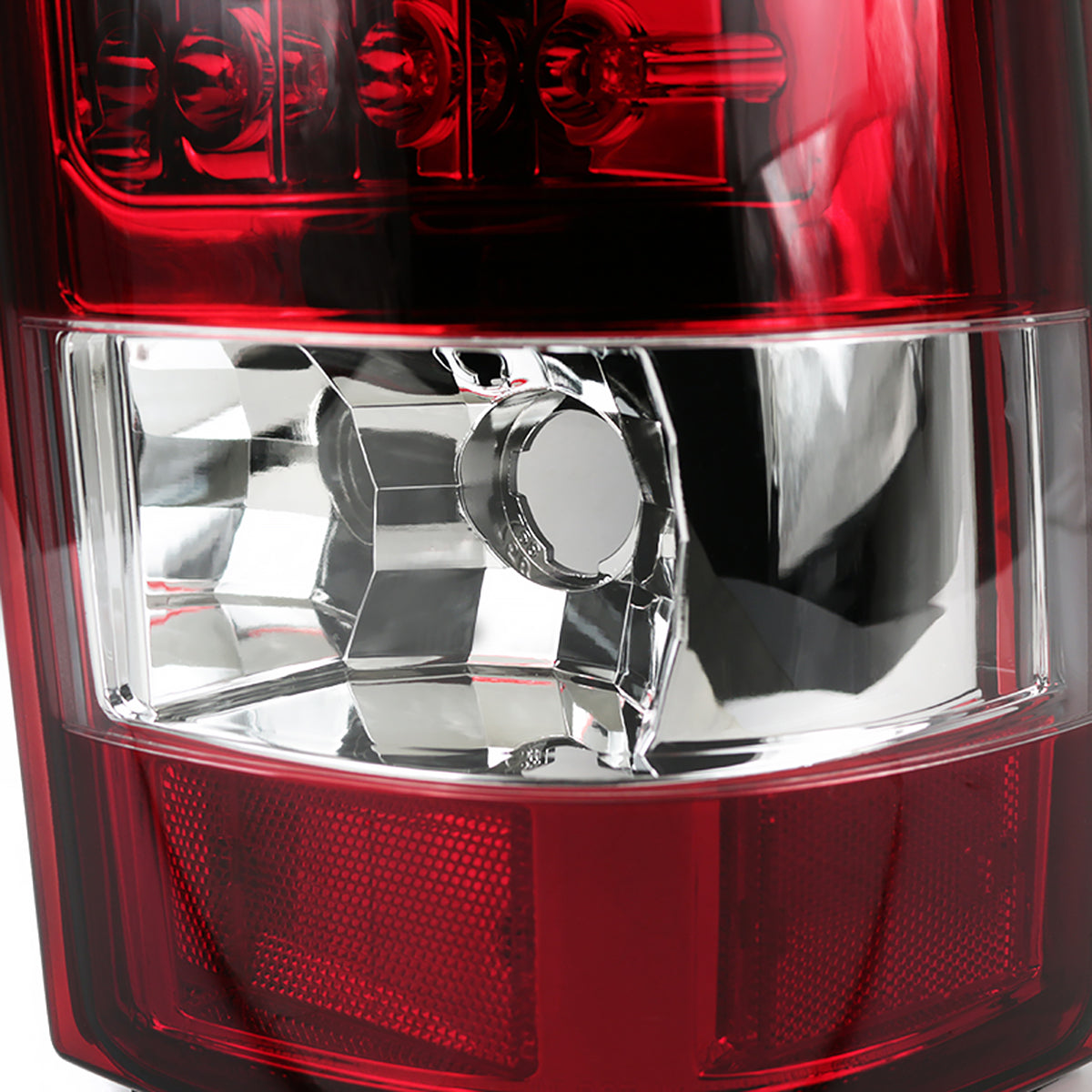 1999-2002 Chevrolet Silverado/ 1999-2006 GMC Sierra LED Tail Lights (Chrome Housing/Red Clear Lens)