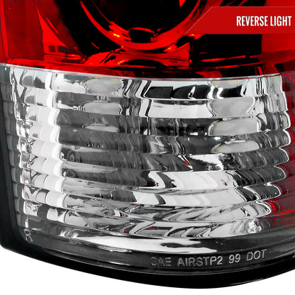 1999-2002 Chevrolet Silverado/ 1999-2006 GMC Sierra Tail Lights - APC (Chrome Housing/Red Lens)