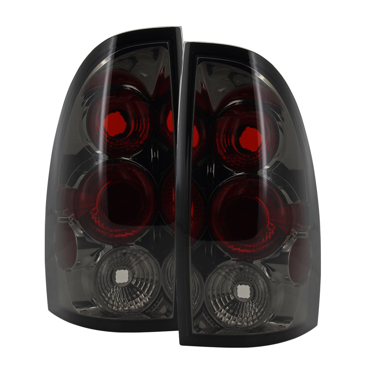 2005-2008 Toyota Tacoma Tail Lights (Chrome Housing/Smoked Lens)