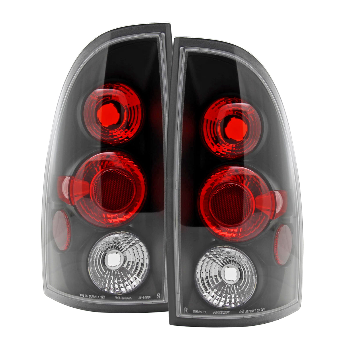 2005-2008 Toyota Tacoma Tail Lights (Matte Black Housing/Clear Lens)