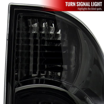 2005-2015 Toyota Tacoma LED Tail Lights (Chrome Housing/Smoked Lens)
