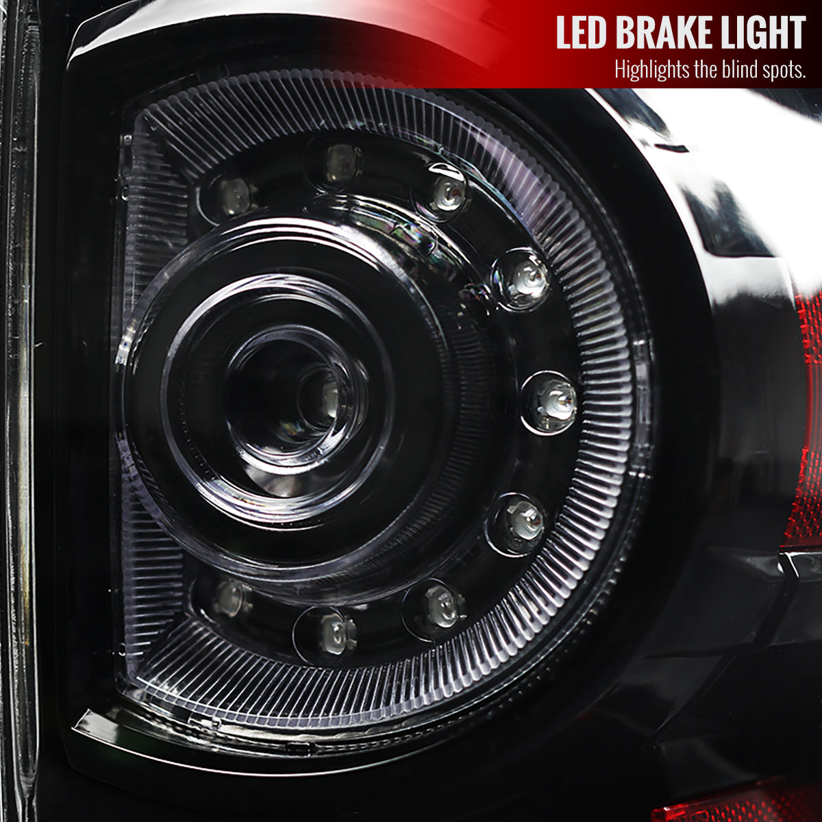 2005-2015 Toyota Tacoma LED Tail Lights (Matte Black Housing/Clear Lens)
