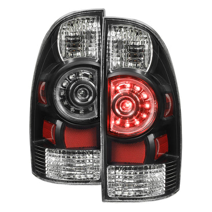 2005-2015 Toyota Tacoma LED Tail Lights (Matte Black Housing/Clear Lens)