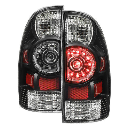 2005-2015 Toyota Tacoma LED Tail Lights (Matte Black Housing/Clear Lens)