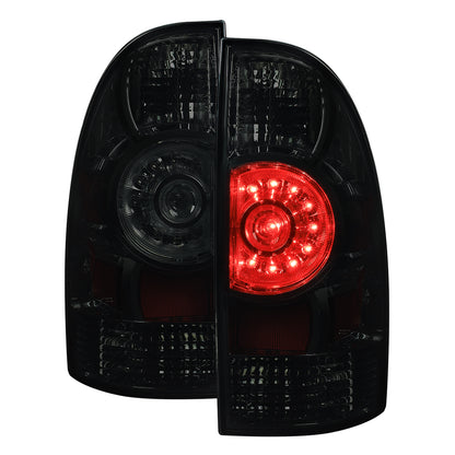 2005-2015 Toyota Tacoma LED Tail Lights (Chrome Housing/Dark Smoked Lens)