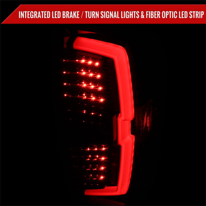 2016-2022 Toyota Tacoma LED Bar Tail Lights (Jet Black Housing/Clear Lens)