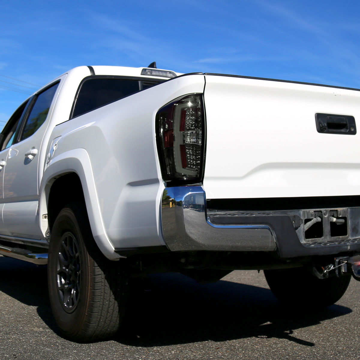 2016-2022 Toyota Tacoma LED Bar Tail Lights (Chrome Housing/Smoked Lens)