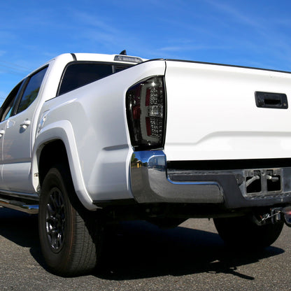 2016-2022 Toyota Tacoma LED Bar Tail Lights (Chrome Housing/Smoked Lens)