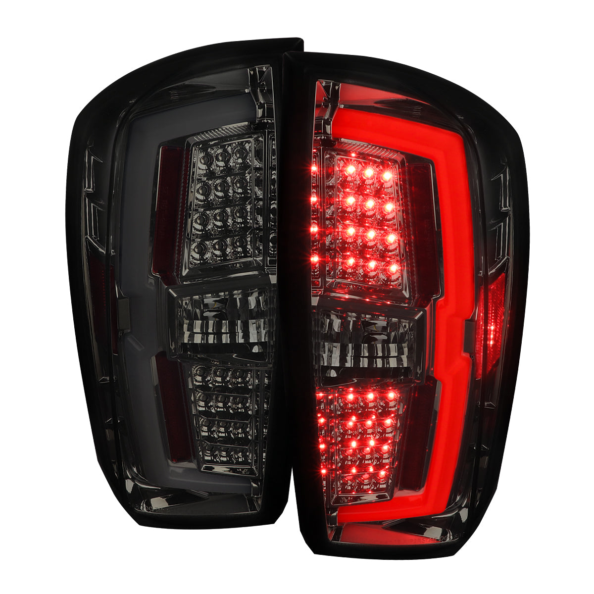 2016-2022 Toyota Tacoma LED Bar Tail Lights (Chrome Housing/Smoked Lens)
