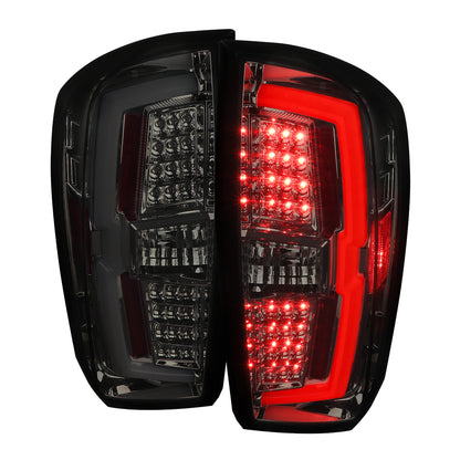 2016-2022 Toyota Tacoma LED Bar Tail Lights (Chrome Housing/Smoked Lens)