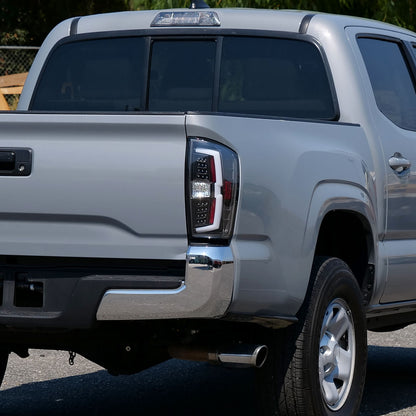 2016-2022 Toyota Tacoma LED Bar Tail Lights (Matte Black Housing/Clear Lens)