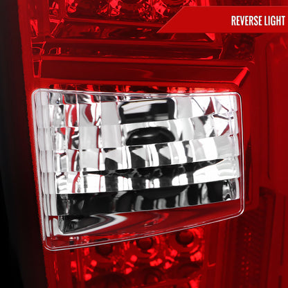 2016-2022 Toyota Tacoma LED Bar Tail Lights (Chrome Housing/Red Clear Lens)
