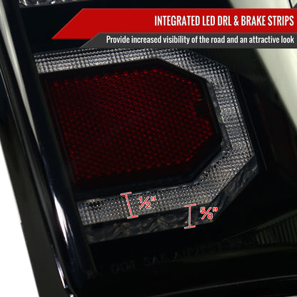 2016-2022 Toyota Tacoma Sequential Signal LED Tail Lights (Glossy Black Housing/Smoked Lens)