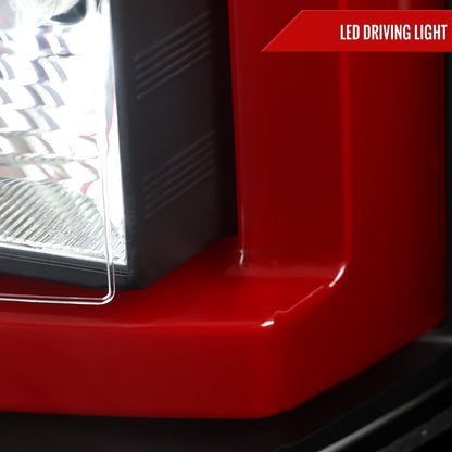 2015-2020 Chevrolet Tahoe/Suburban LS LT LTZ Premier Red Bar LED Tail Lights (Black Housing/Clear Lens)