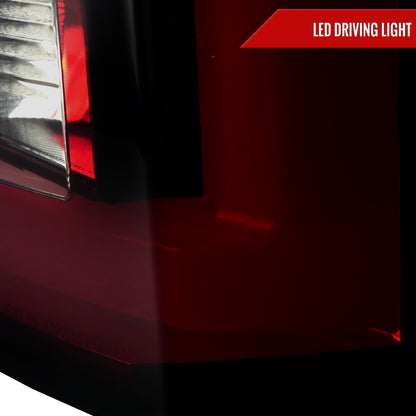 2015-2020 Chevrolet Tahoe/Suburban LS LT LTZ Premier LED Tail Lights (Chrome Housing/Red Smoked Lens)