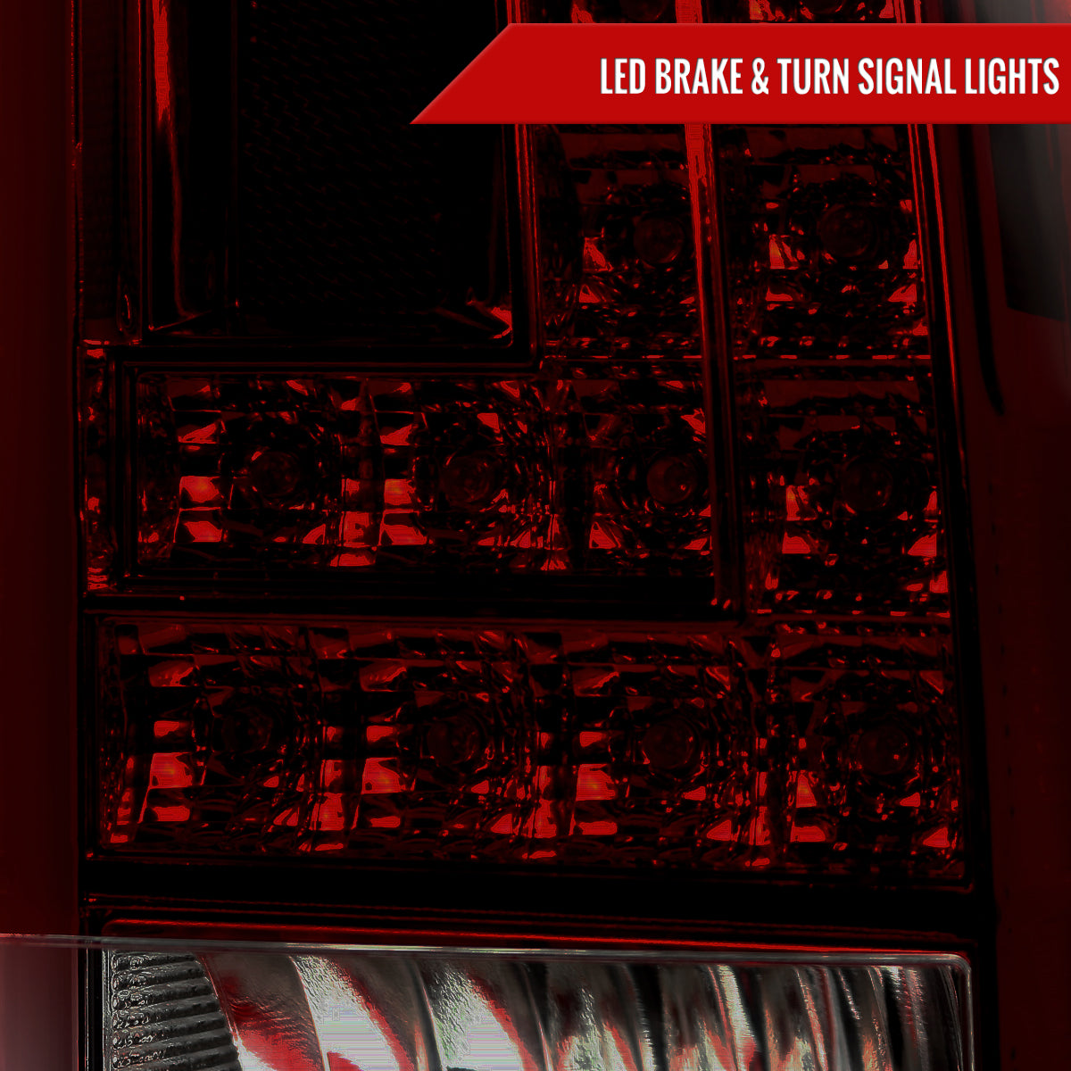 2015-2020 Chevrolet Tahoe/Suburban LS LT LTZ Premier LED Tail Lights (Chrome Housing/Red Smoked Lens)