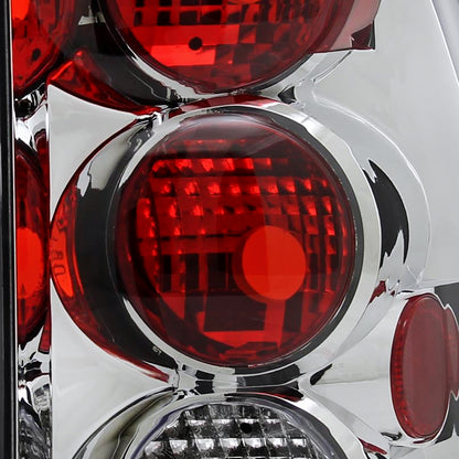 2002-2009 Chevrolet Trailblazer Tail Lights (Chrome Housing/Clear Lens)