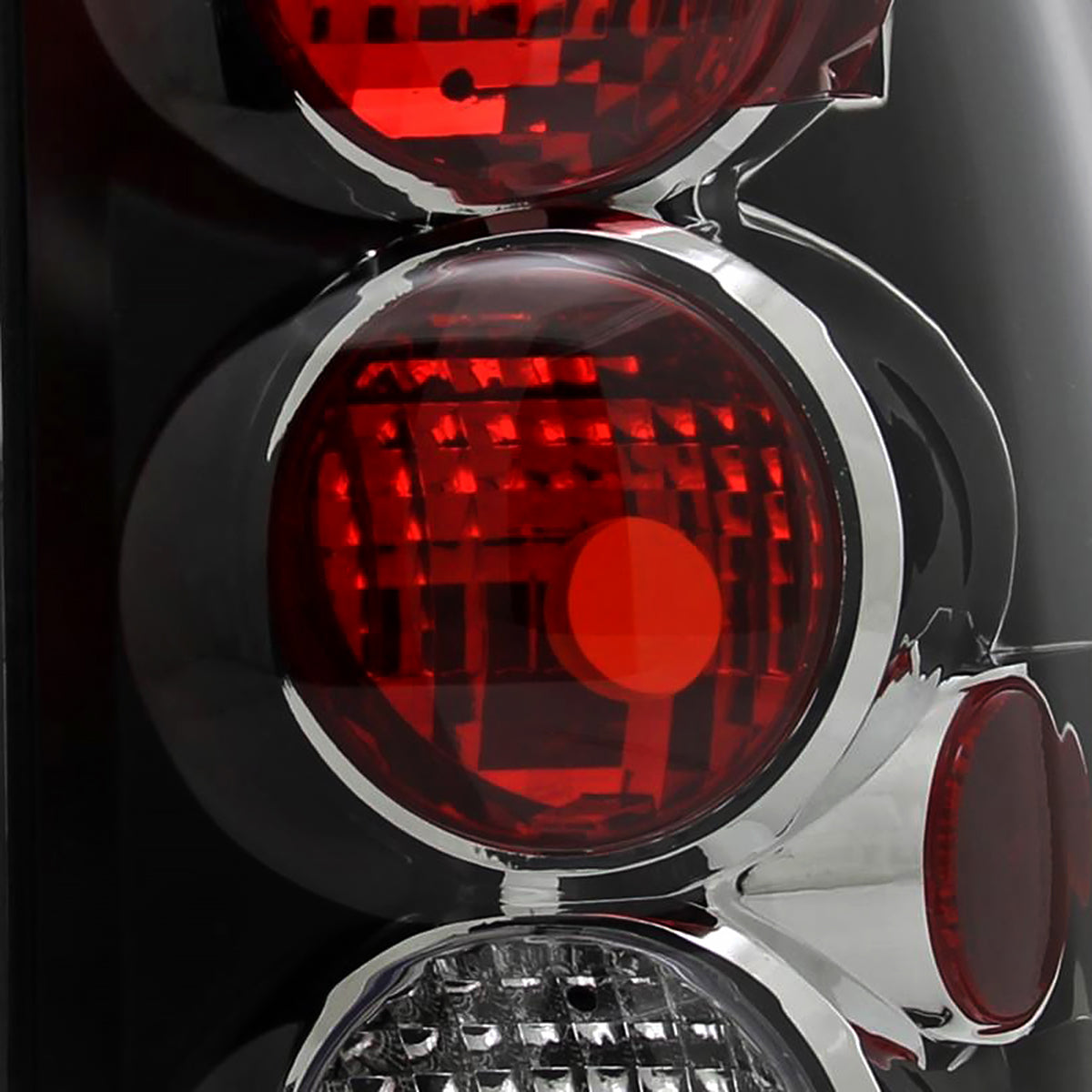 2002-2009 Chevrolet Trailblazer Tail Lights (Matte Black Housing/Clear Lens)