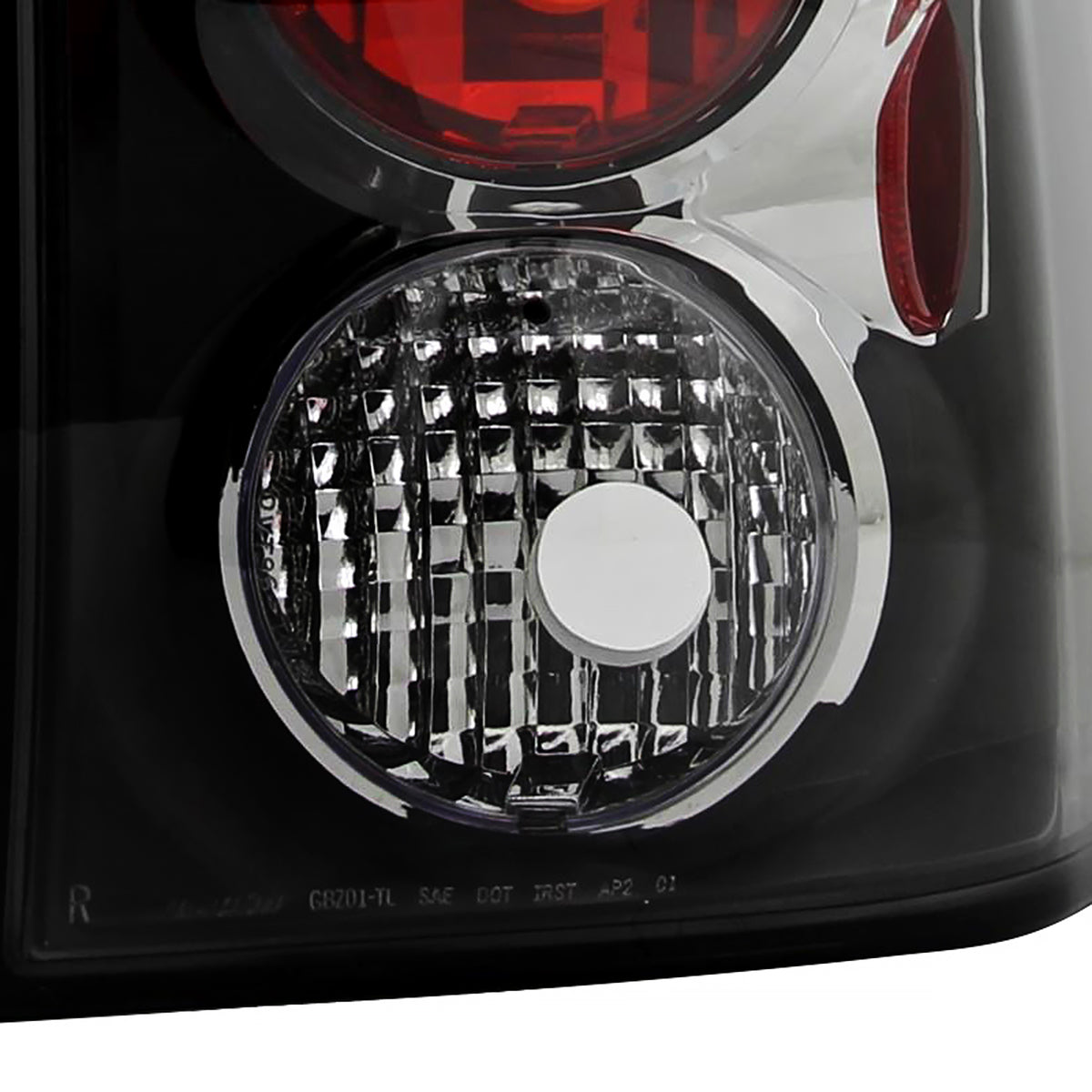 2002-2009 Chevrolet Trailblazer Tail Lights (Matte Black Housing/Clear Lens)